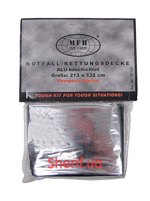 Thermal rescue blanket Max Fuchs (213x132cm), silver