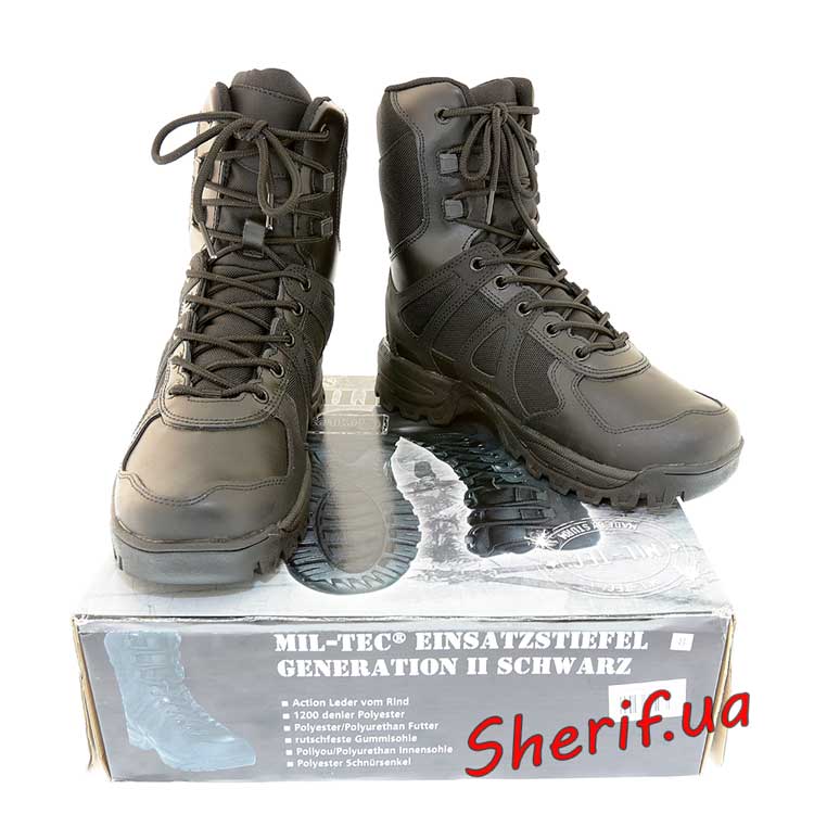 Черевики MIL-TEC тактичні 2. покоління Black