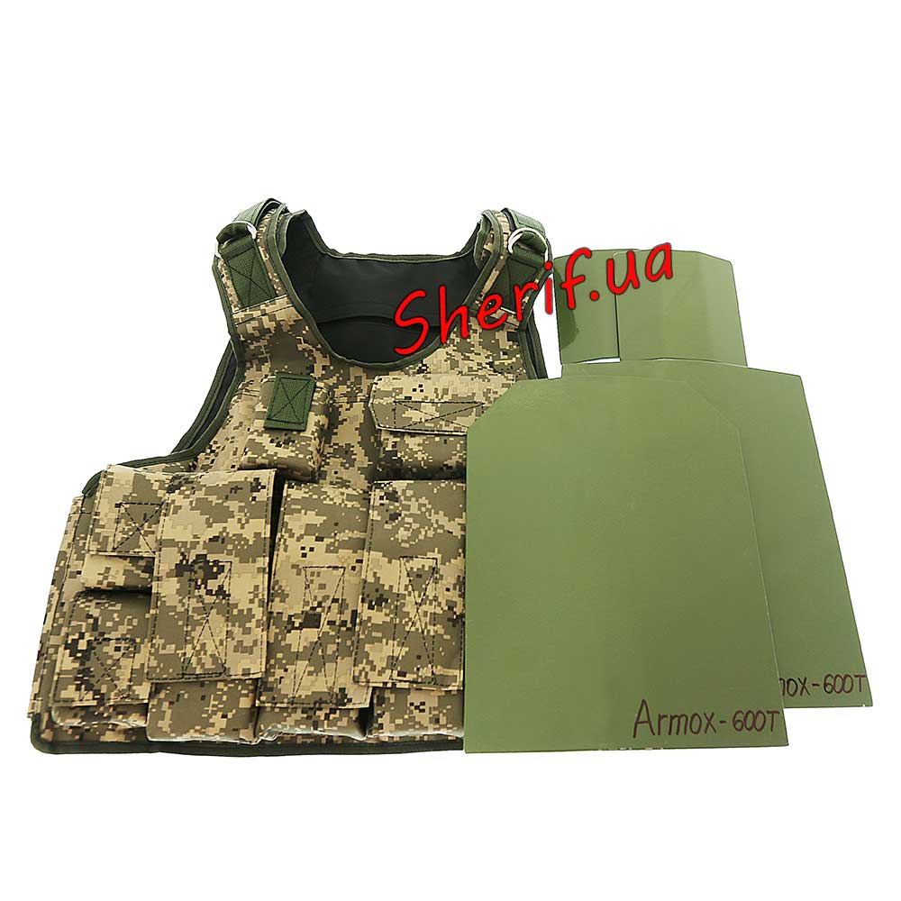 Бронежилет Воїн-IV, 4+клас (Armox-600T MAX+бокові)