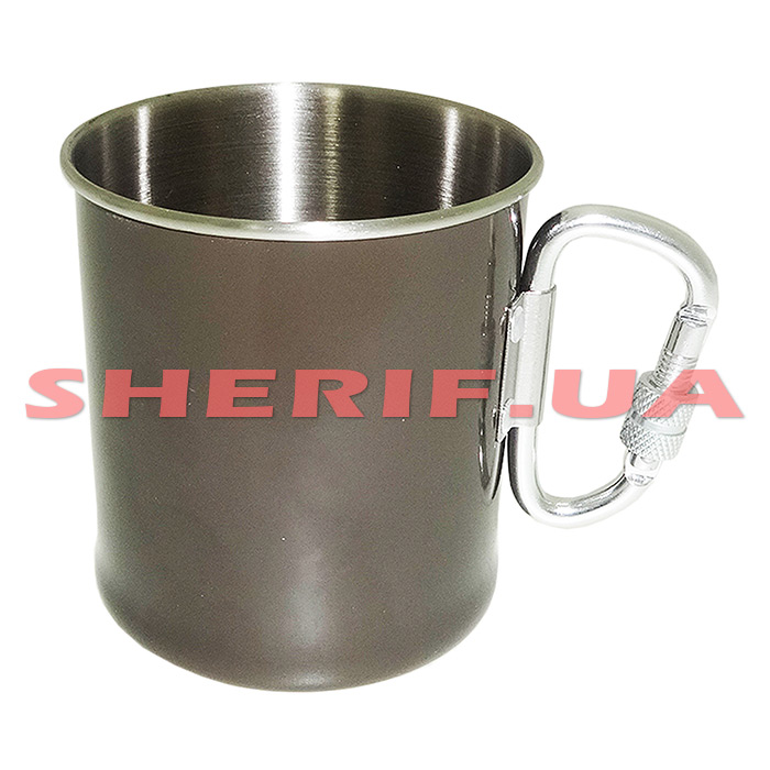 Кухоль MIL-TEC військова сталева з карабіном Olive, 250мл