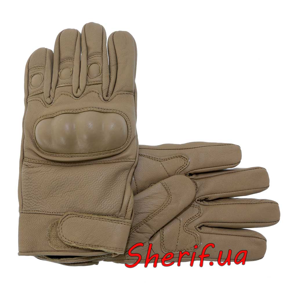 MIL-TEC tactical leather gloves Coyote