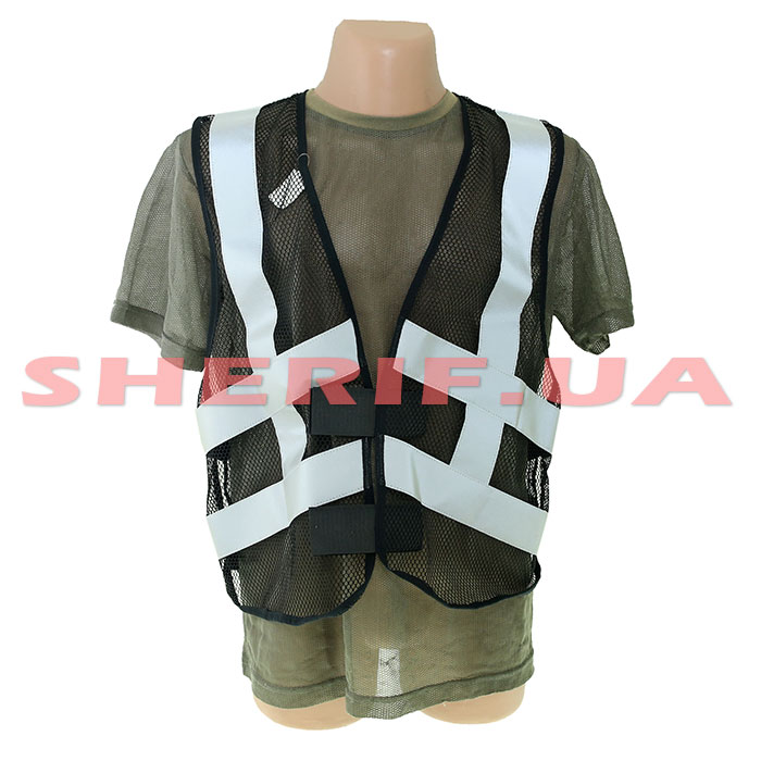 Жилет світловідбивний Поліція чорний