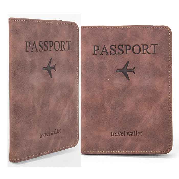Обкладинка на паспорт гаманець коричнева