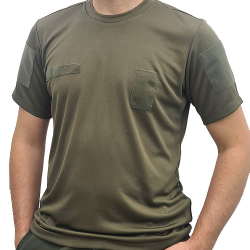 T-shirt COOL PASS with velcro, olive color