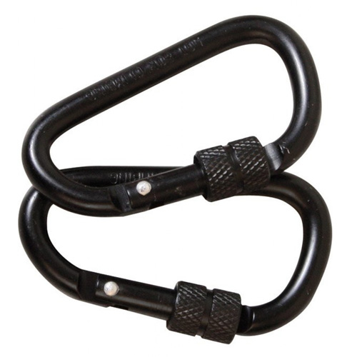 Carabiner 1pc KOMBAT UK Carabiner Locking (Black), kb-cpl-8