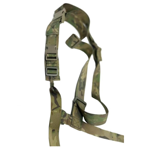 Three-point belt for machine guns and other weapons