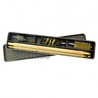 Набір для чищення MegaLine 12 до в пластмасовій коробці (шомпол дерев., 3 йоржі) - "турецька голова"