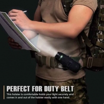 Поворотний чохол-тримач для ліхтарика чорний