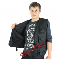 Жилет MIL-TEC для охоты и рыбалки Black-6