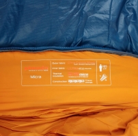 Спальний мішок Pinguin Micra (6/1°C), 185 см - Right Zip, Blue