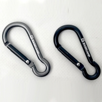 Набор алюминиевых карабинов Base Camp Omega 6 Straight Set Black/Grey