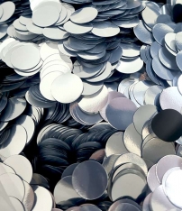 Конфеті серебро - кружки, діаметр 15 мм, 0,5 кг