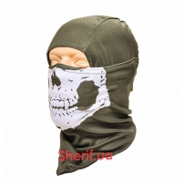 Балаклава з черепом Skull Olive