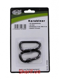 Карабин Max Fuchs D 6mmx6cm, 2 штуки Black-2