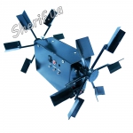 Сніжинка із зустрічним обертанням на 12 фонтанів