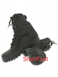 High-top leather boots Sturm Black (model 3)