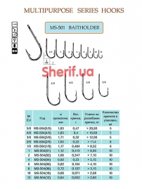 Крючок BAITHOLDER #12 (Ring, BN, 2BH) 10 шт.  1