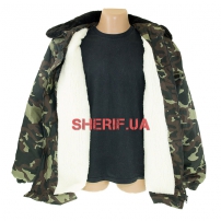 Куртка зимняя камуфляж (искусст. белый мех)-2