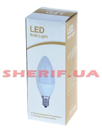 Лампа светодиодная C37 Е14 5W 4100K свеча- 22-2