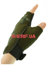 Перчатки тактические беспалые MPACT Mechanix Olive-2