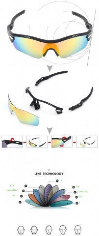 Окуляри такт. RockBros №2 Black/gray 5lns