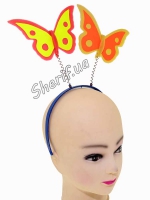 Headband with butterfly antennas, foam rubber