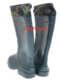 Сапоги резиновые Охотник СО6 с манжетом зеленые-3
