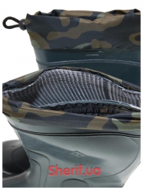 Сапоги резиновые Охотник СО6 с манжетом зеленые-4