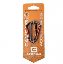 Набор алюминиевых карабинов Base Camp Delta 6 Straight Set, 2 шт, Black/Grey