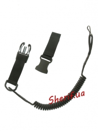 Страховочный шнур пистолетный быстросъемный Black-2