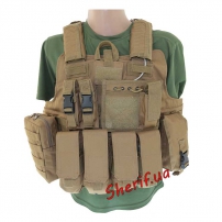 Vest MIL-TEC unloading quick release COYOTE