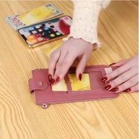 Жіноча сумка для 2-х телефонів, документів та грошей (Dark Pink)