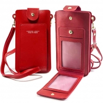 Жіноча сумка для телефону, документів і грошей (червона)
