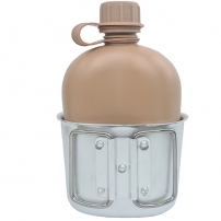 Фляга с котелком в чехле UA. Multicam