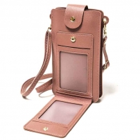 Жіноча сумка для 2-х телефонів, документів та грошей (Dark Pink)