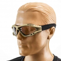 Окуляри тактичні койот з прозорими лінзами