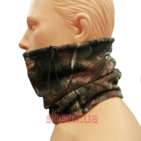 Бафф Охотничий камуфл. (флис) с затяжкой-2