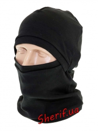 Black balaclava 1 hole (100% cotton)