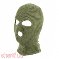 Acrylic balaclava 3 cutouts (Olive)
