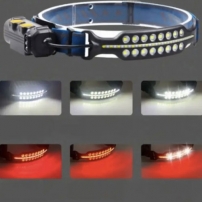 Ліхтар налобний з датчиком руху та червоним світлом