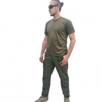 купить в Днепре Футболка COOL PASS с велкро велюром, оливкового цвета