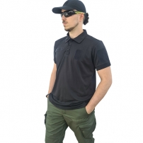 Футболка-поло "Поліція" COOL PASS. чорна (M-TM)