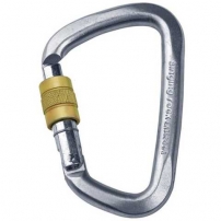 Carabiner Singing Rock D Steel Lock Screw Gate 50 kN (SR K4080.ZO)