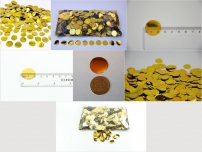 Конфетті-кружечки 23 мм, золото, 0,5 кг