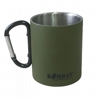 Mug KOMBAT UK Carabiner Mug Stainless Steel olive