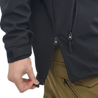 Куртка-ветровка Milt-02 черная, Soft Shell