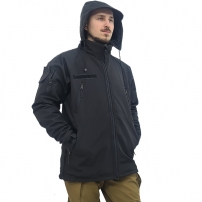Куртка-ветровка Milt-02 черная, Soft Shell