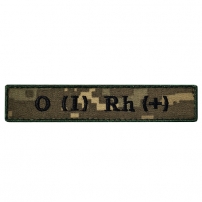 Patch "Blood type 1+" APU (black thread, Velcro)