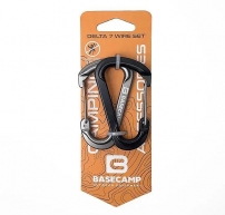 Набор алюминиевых карабинов Base Camp Delta 7 Wire Set, 2 шт, Black/Grey
