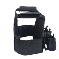 Купить в Днепре Плитоноска черная 4 подсумка под АК (М-ТМ) (комплект)